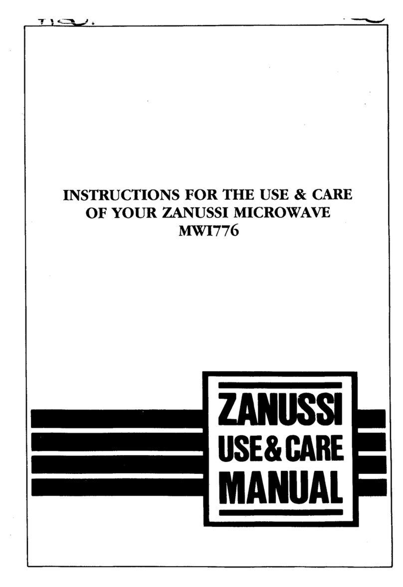 Zanussi MW1776 Quick reference guide Zanussi MW1776 Quick reference guide