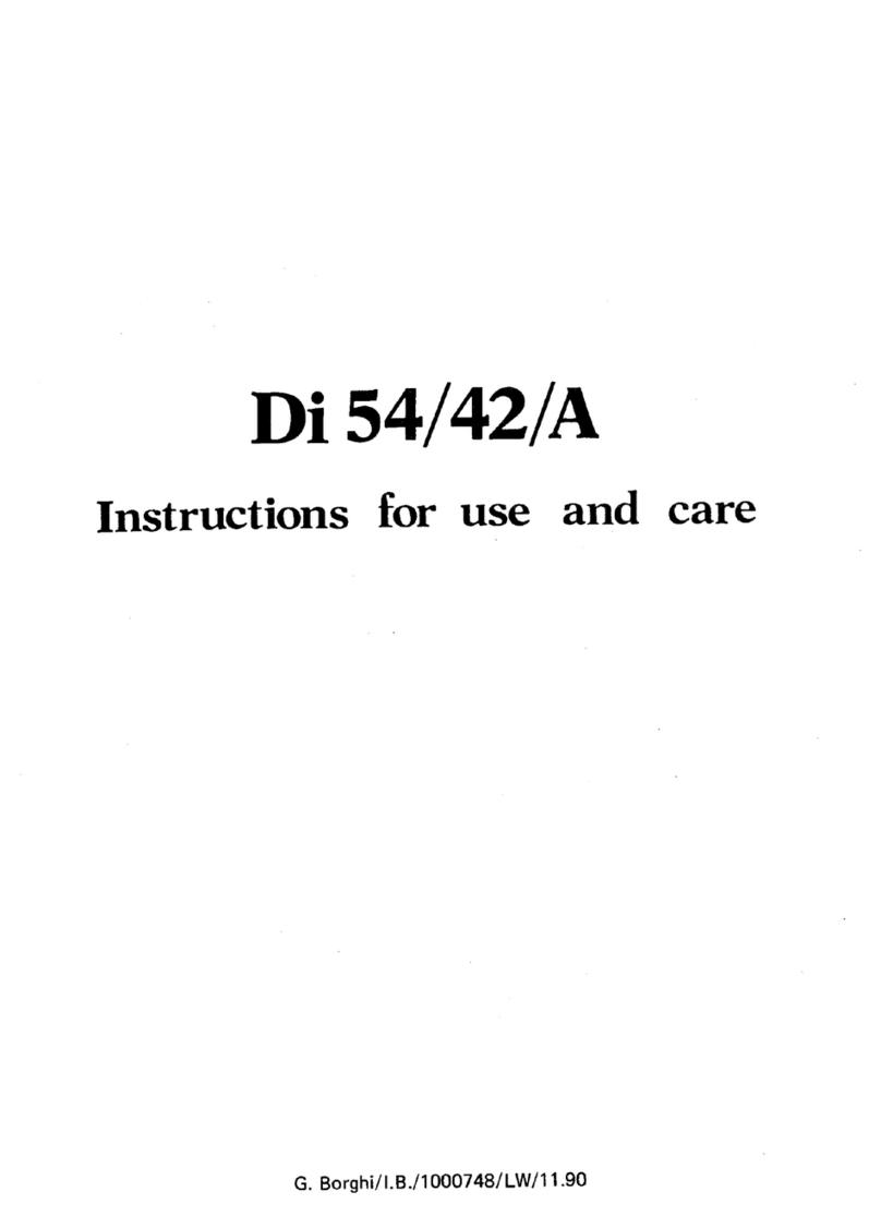 Zanussi Di 54/42/A Instructions for use and care