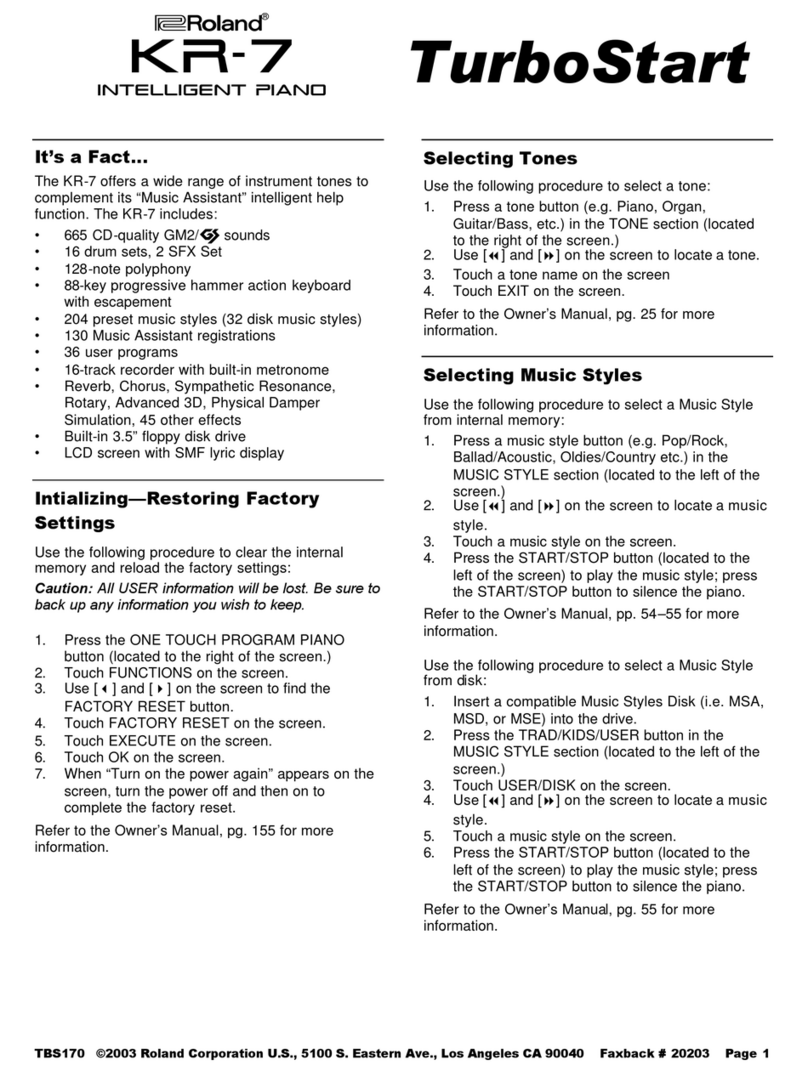 Roland KR-7 User manual