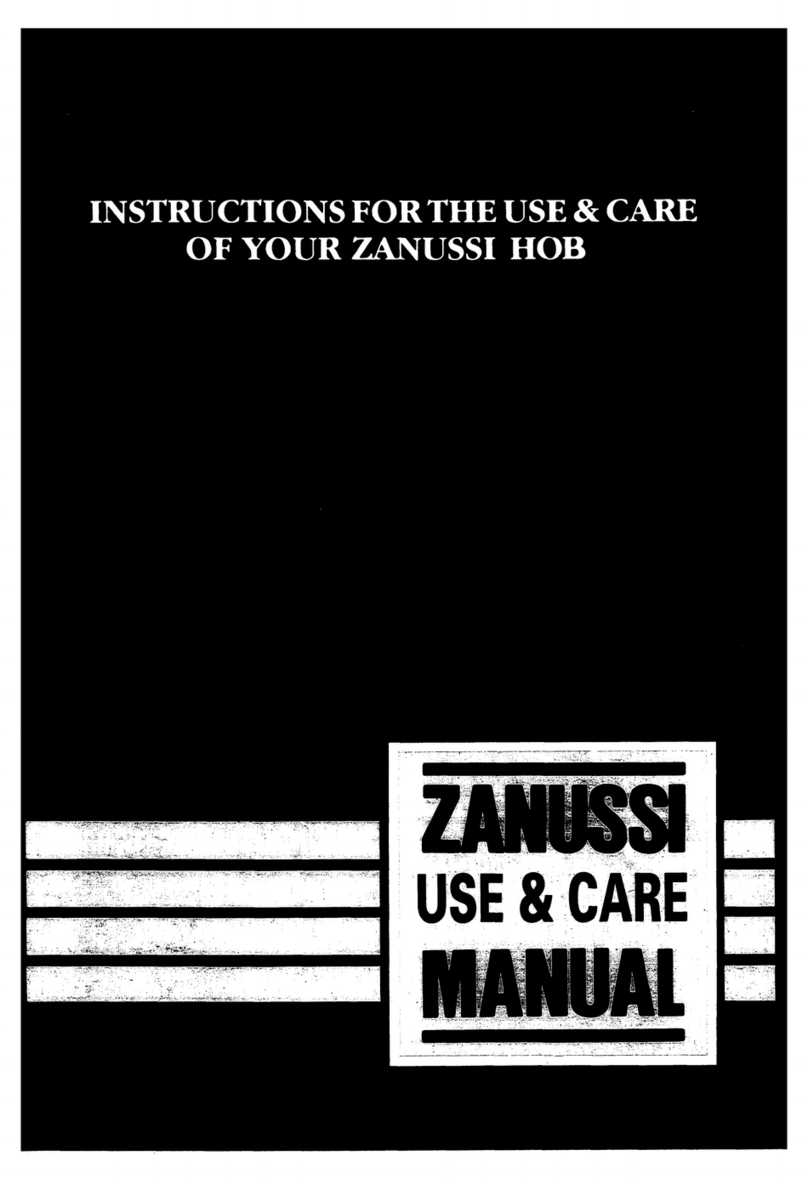 Zanussi Hob use and care manual