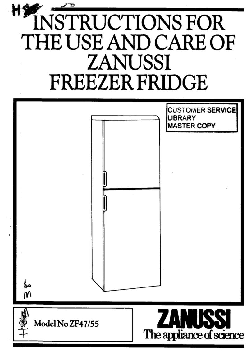 Zanussi ZF47 User manual Zanussi ZF47 User manual