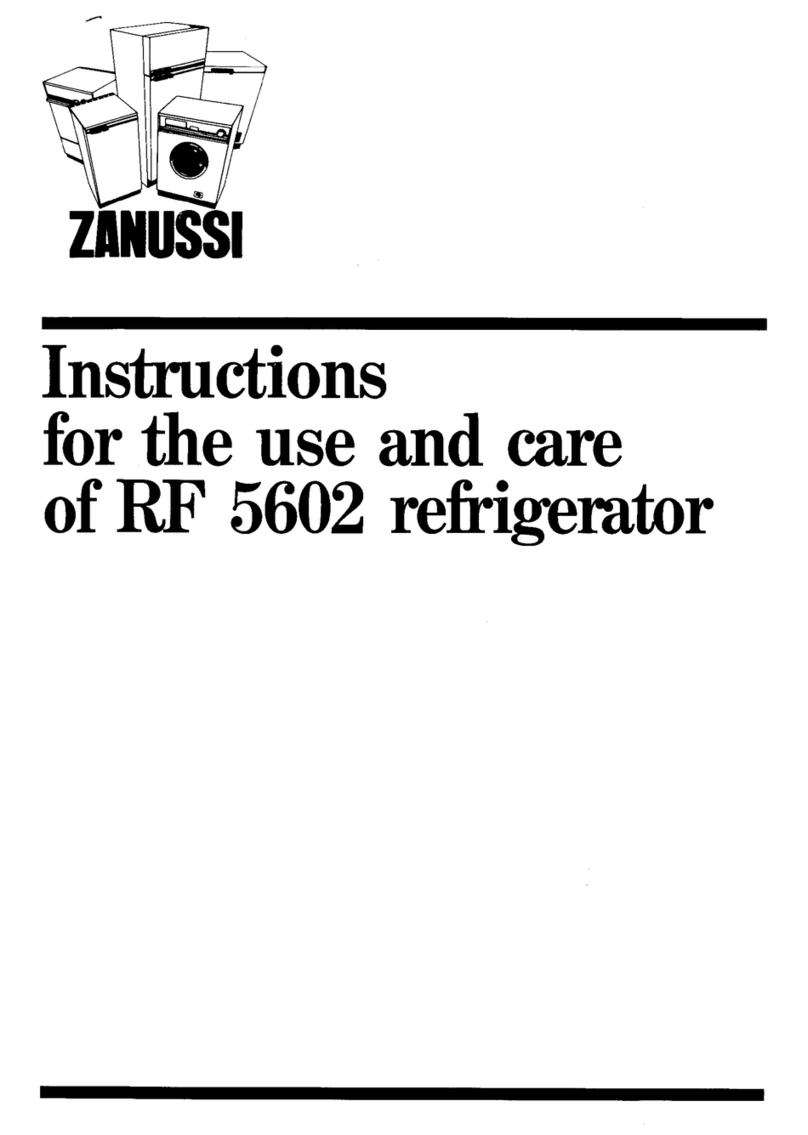 Zanussi RF 5602 Use and care instructions