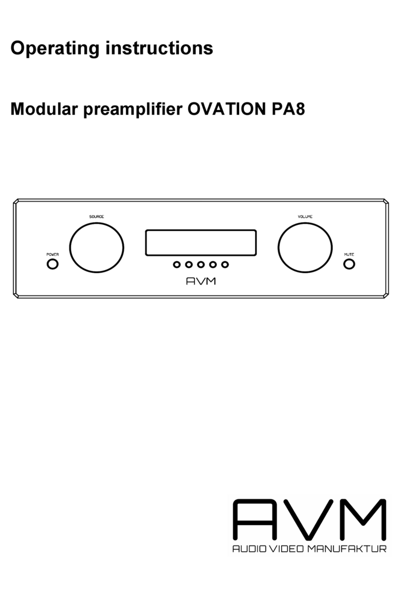 AVM OVATION PA8 User manual