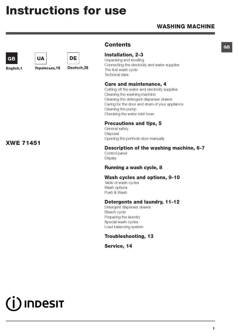 Indesit XWE 71451 Instructions for use