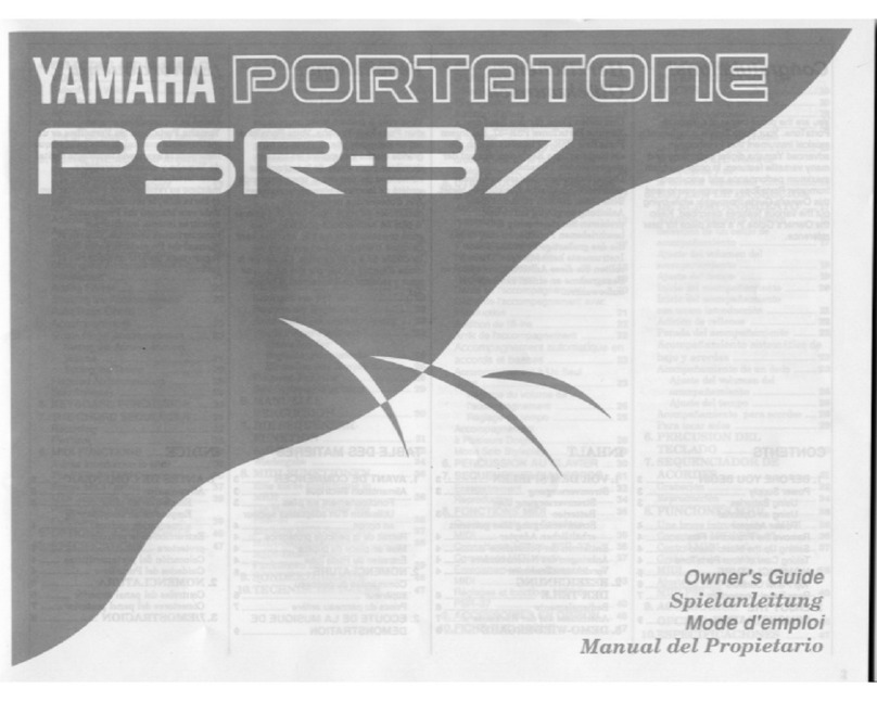 Yamaha Portatone PSR-37 owner's guide