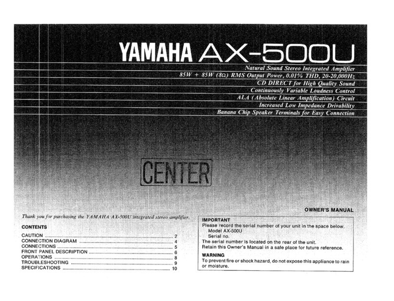 Yamaha AX-500U User manual Yamaha AX-500U User manual