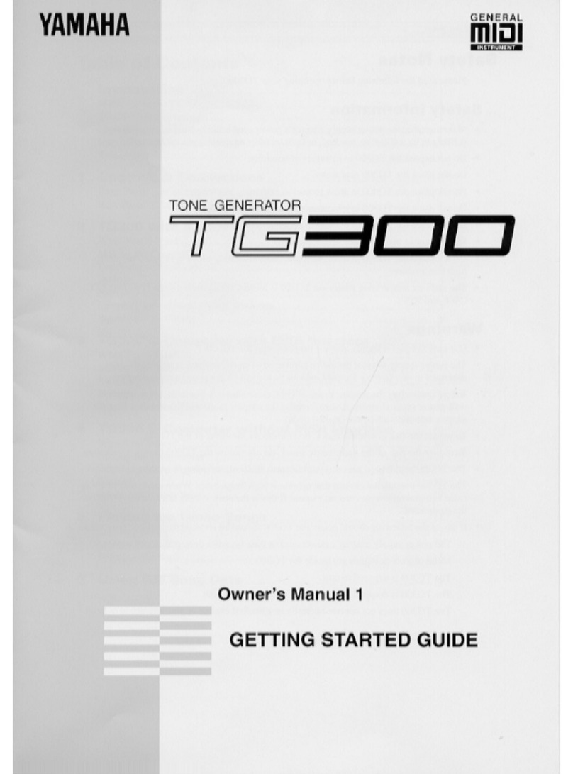 Yamaha TG300 User manual