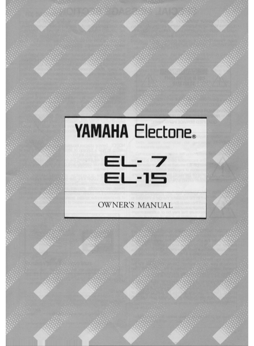 Yamaha Electone EL-7 User manual