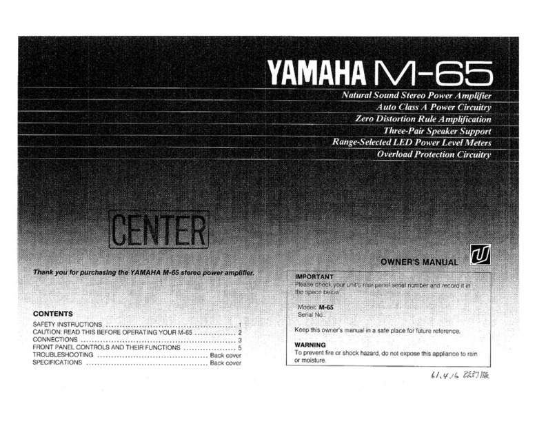 Yamaha M-65 User manual
