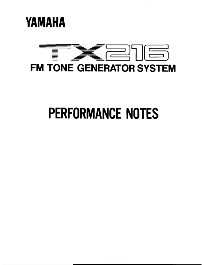 Yamaha TX-216 Quick start guide