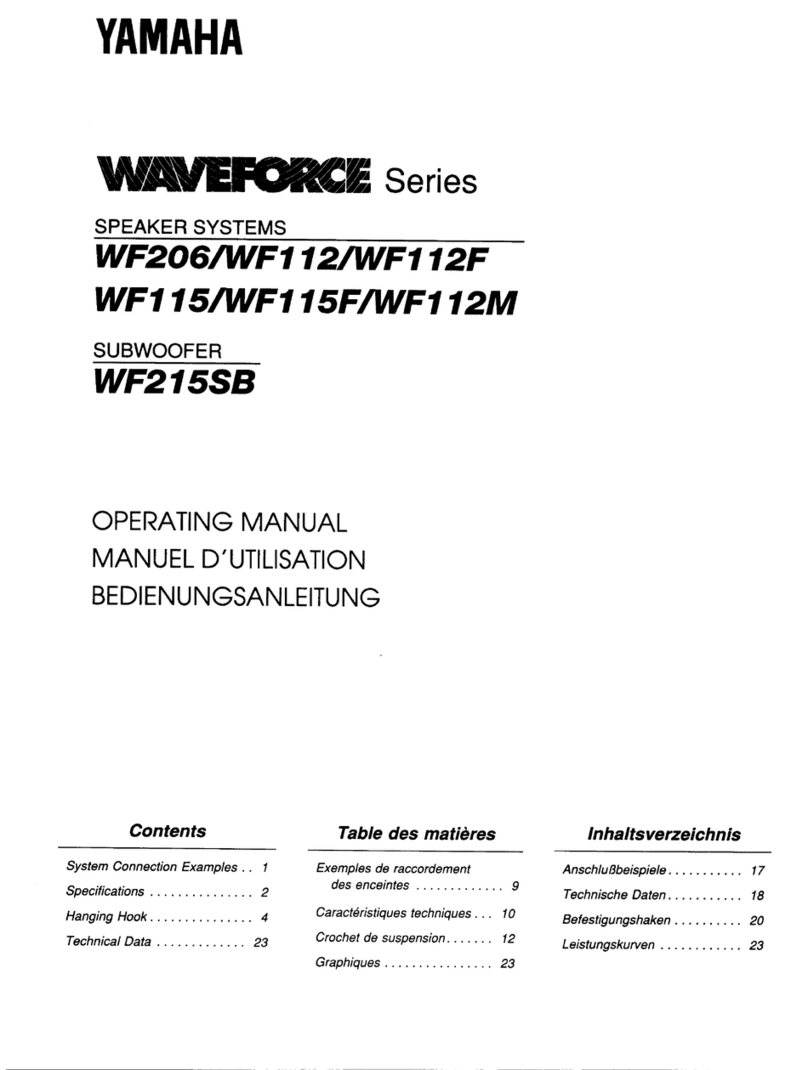 Yamaha Waveforce WF206 operating manual