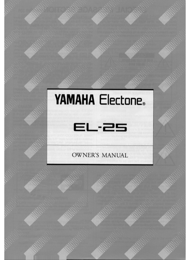 Yamaha Electone EL-25 User manual