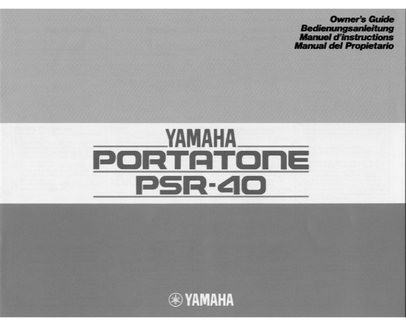 Yamaha PortaTone PSR-40 owner's guide