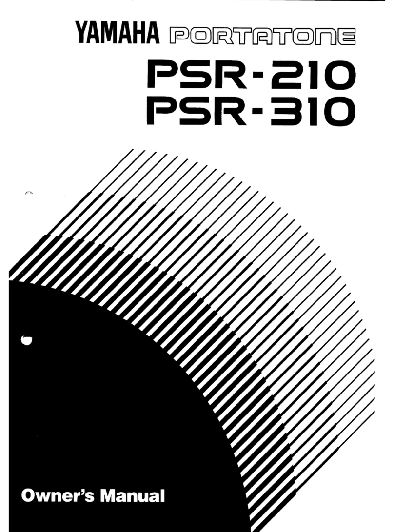 Yamaha PortaTone PSR-210 owner's manual
