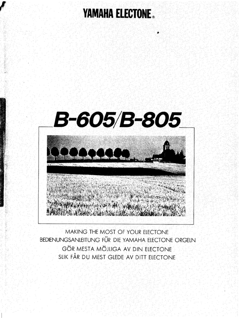 Yamaha Electone B-605 manual