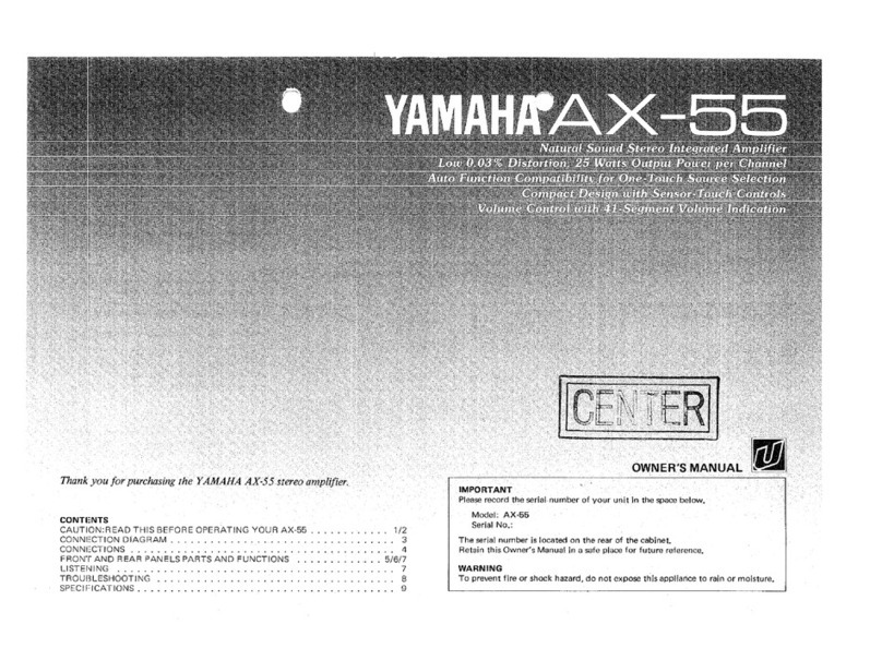Yamaha AX-55 User manual