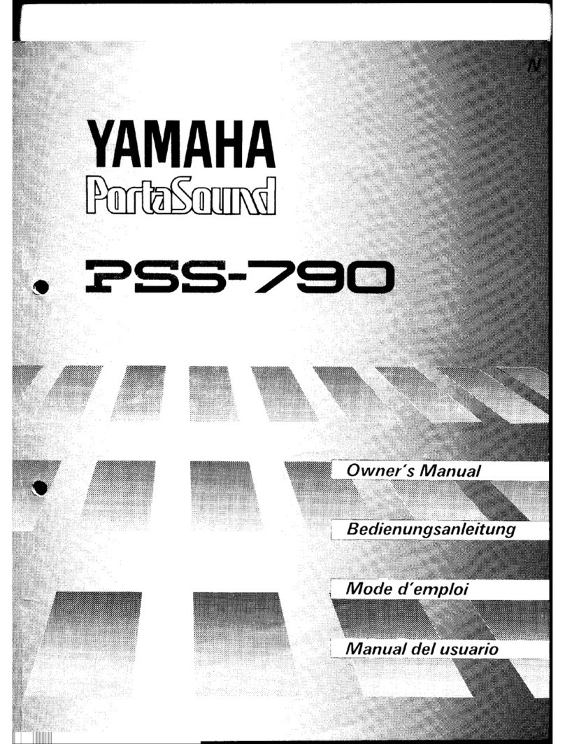 Yamaha PortaSound PSS-790 owner's manual
