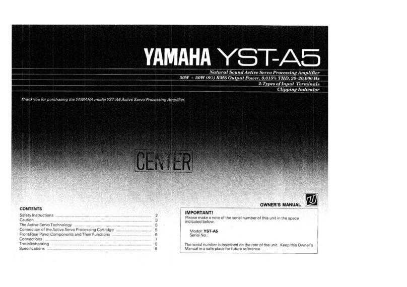 Yamaha YST-A5 User manual