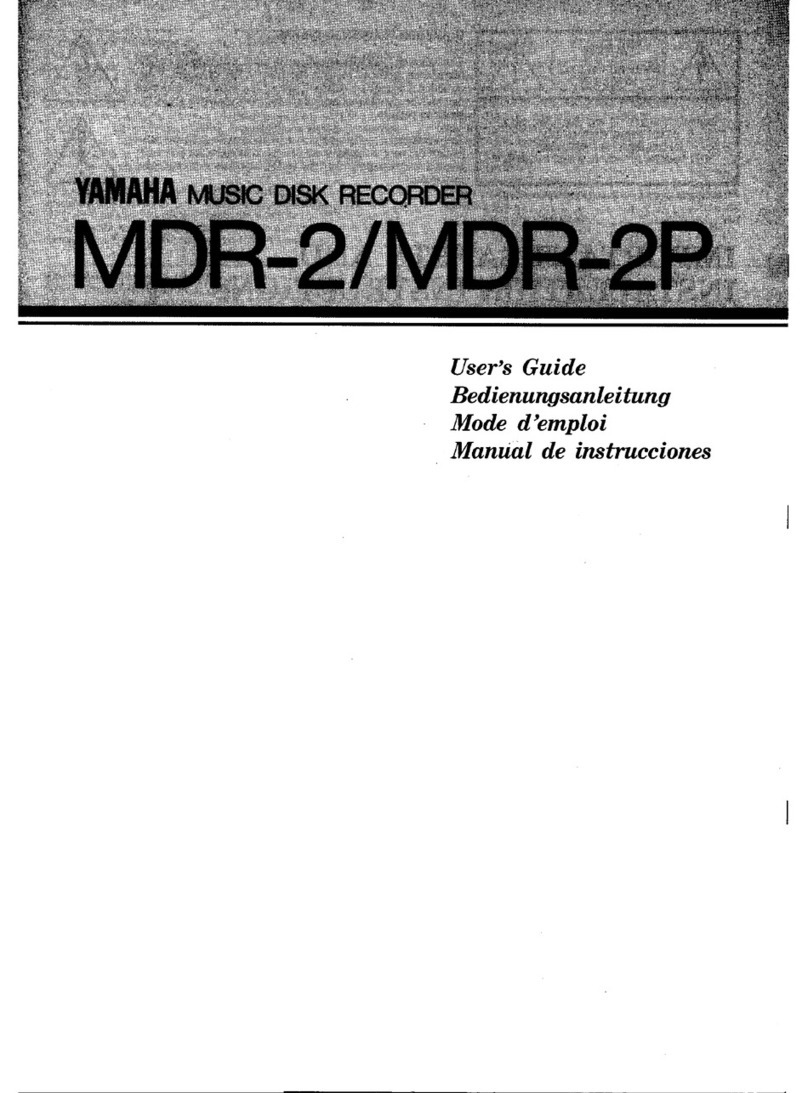 Yamaha MDR-2 User manual