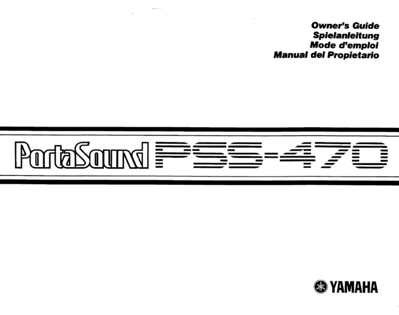 Yamaha PortaSound PSS-470 User manual