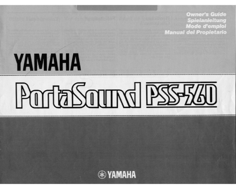 Yamaha PortaSound PSS-560 User manual
