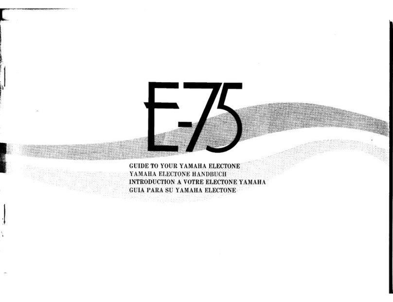 Yamaha Electone E-75 User manual Yamaha Electone E-75 User manual