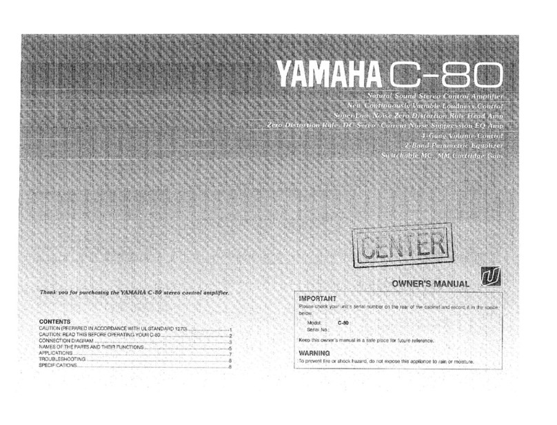 Yamaha C-80 User manual