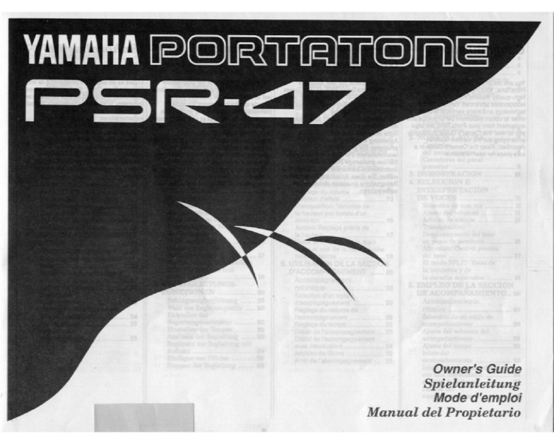 Yamaha Portatone PSR-47 User manual