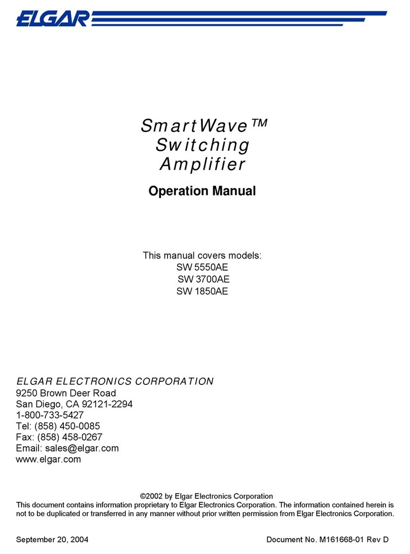 Elgar SW 5550AE Operation manual