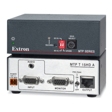 Extron electronics MTP 15HD A Series User manual Extron electronics MTP 15HD A Series User manual
