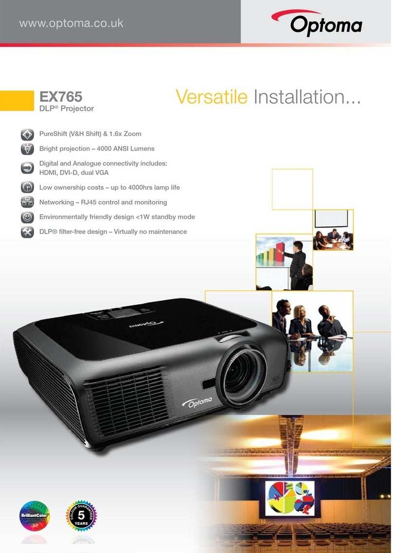 Optoma EX765 User manual