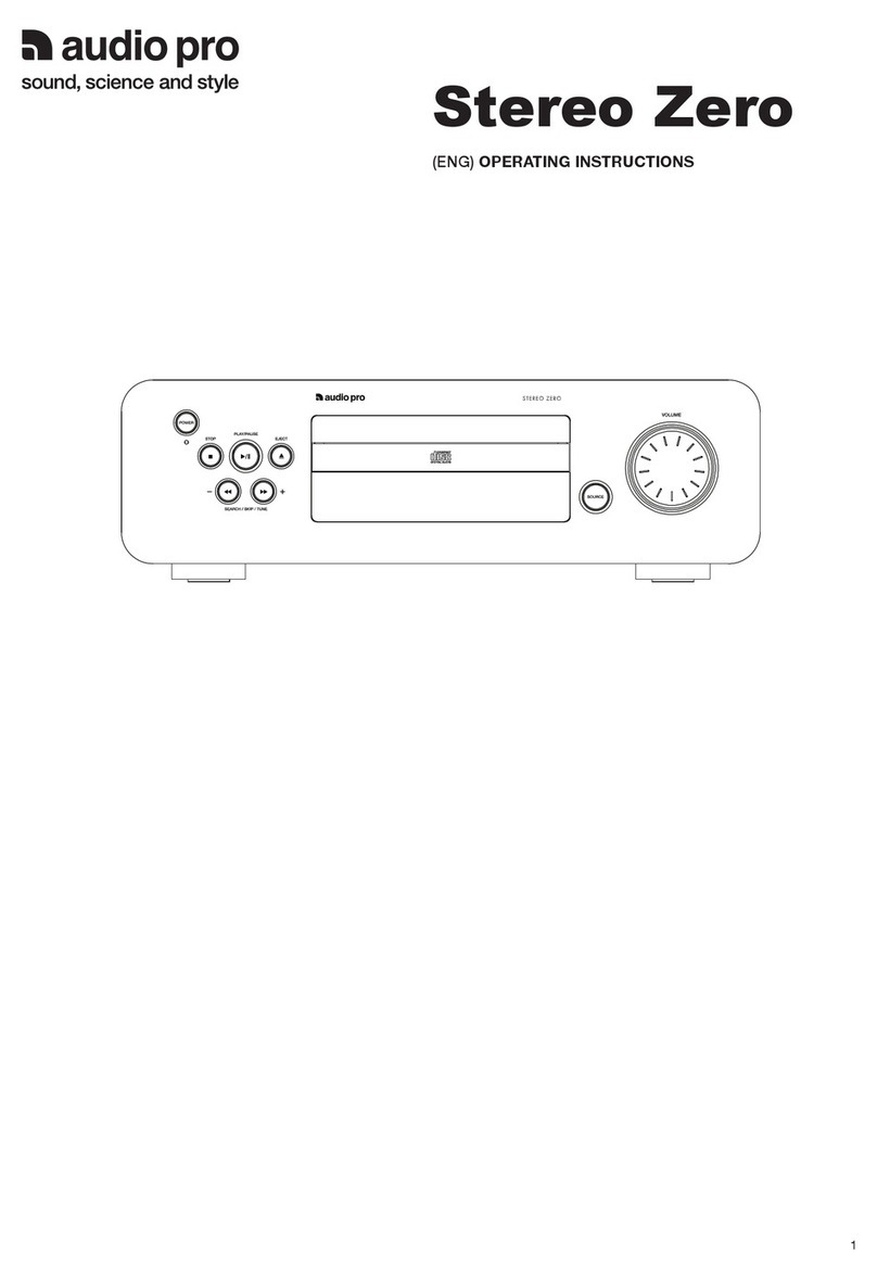 Audio Pro Stereo Zero operating instructions