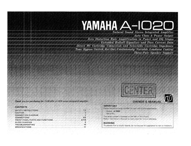 Yamaha A-1020 User manual