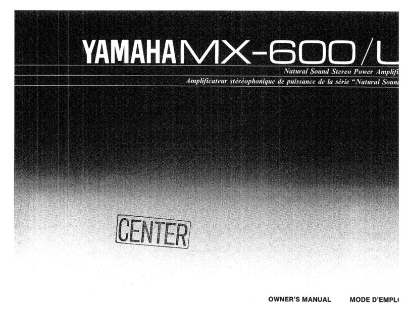 Yamaha MX-600/L User manual Yamaha MX-600/L User manual