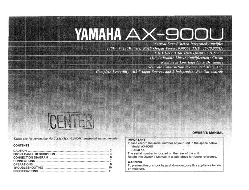 Yamaha AX-900U User manual