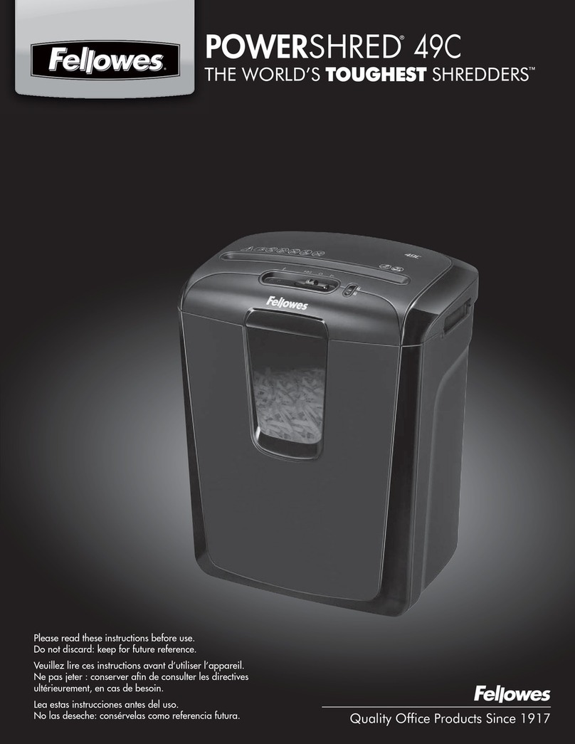 Fellowes POWERSHRED 49C instructions