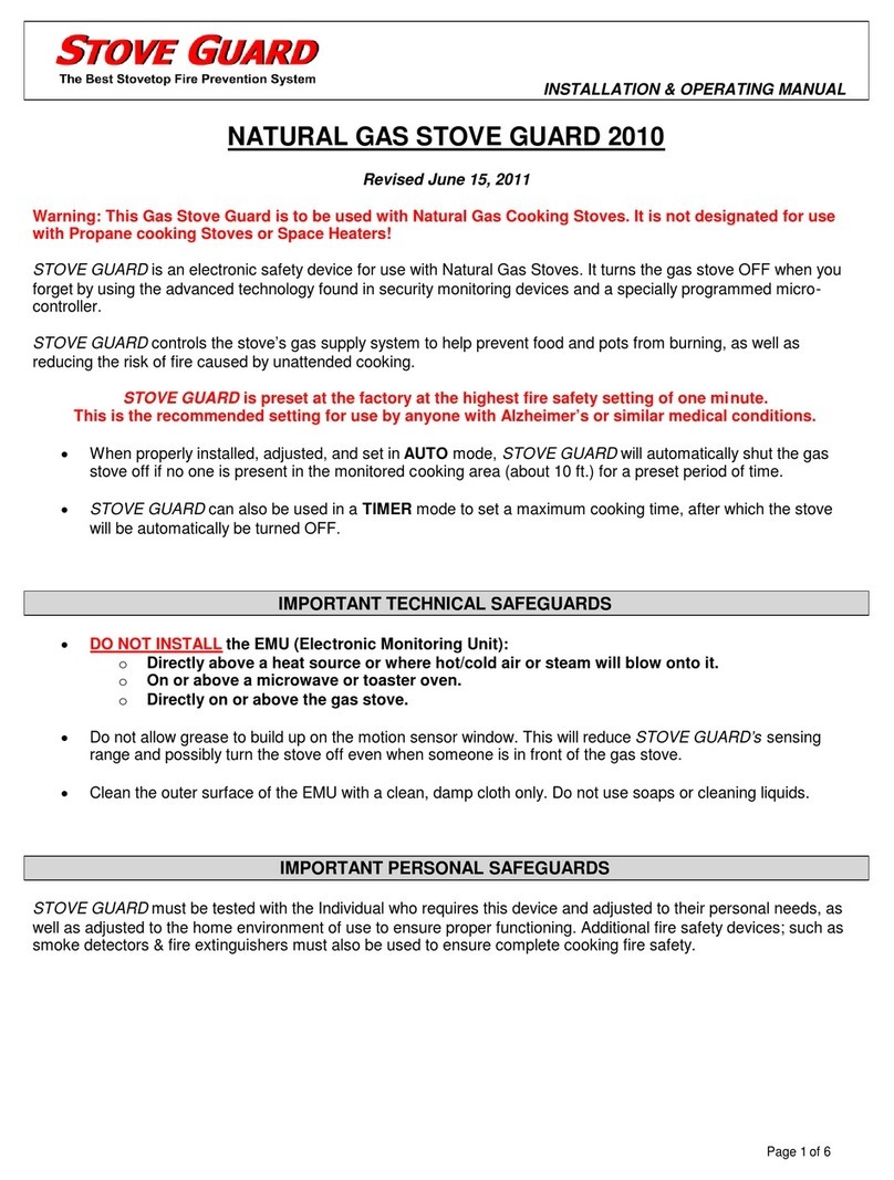 Stove Guard 2010 Installation & operating manual