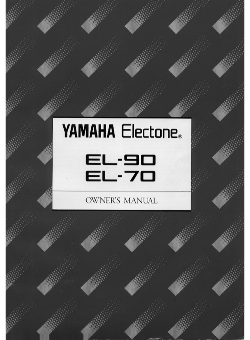 Yamaha Electone EL-90 owner's manual