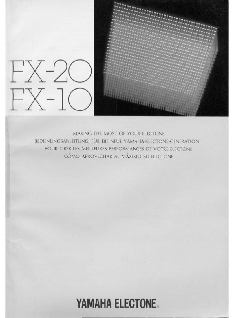 Yamaha Electone FX-20 manual