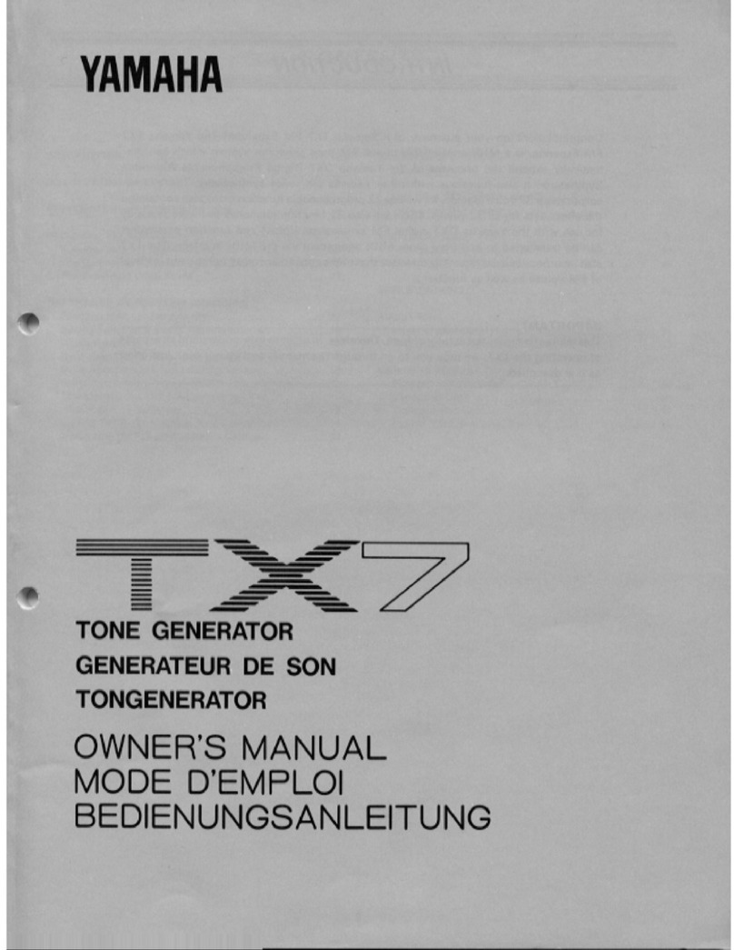 Yamaha TX-7 User manual