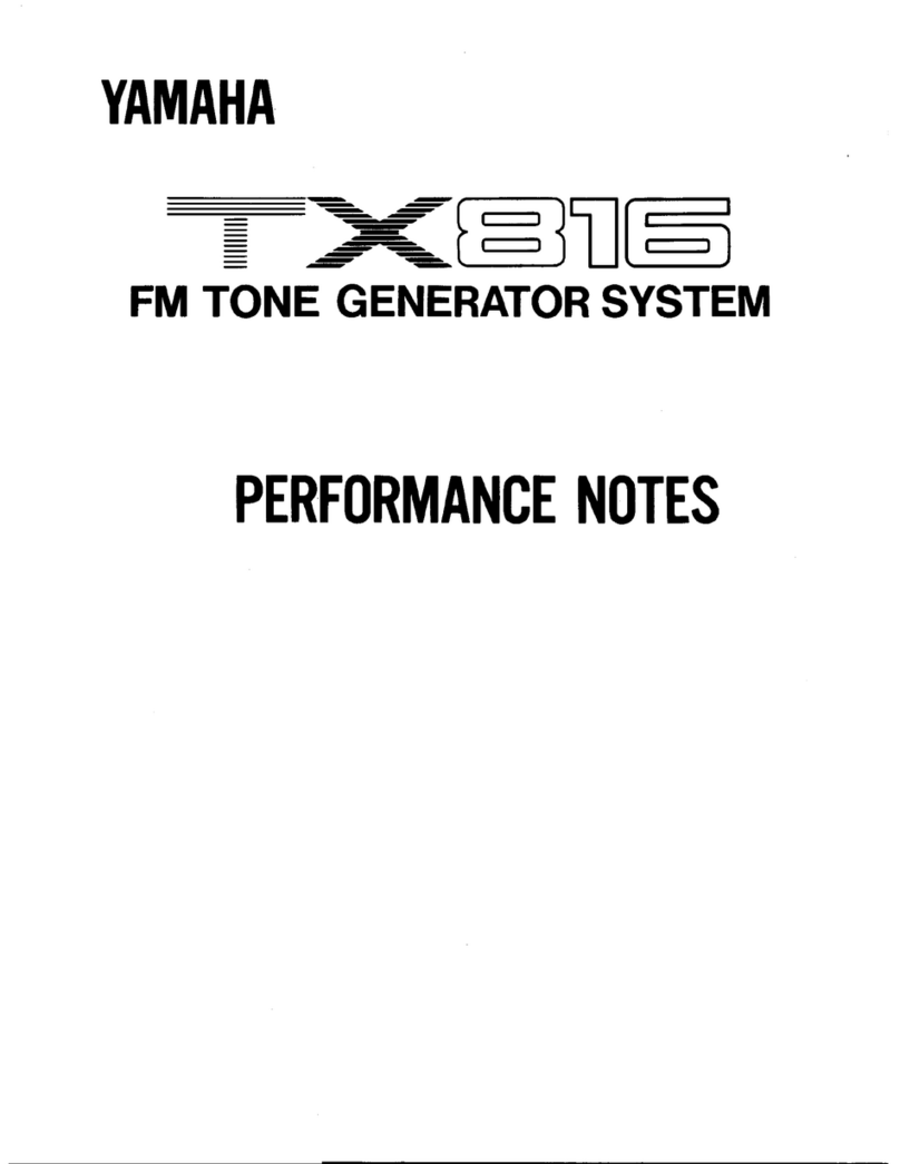 Yamaha TX816 Quick start guide