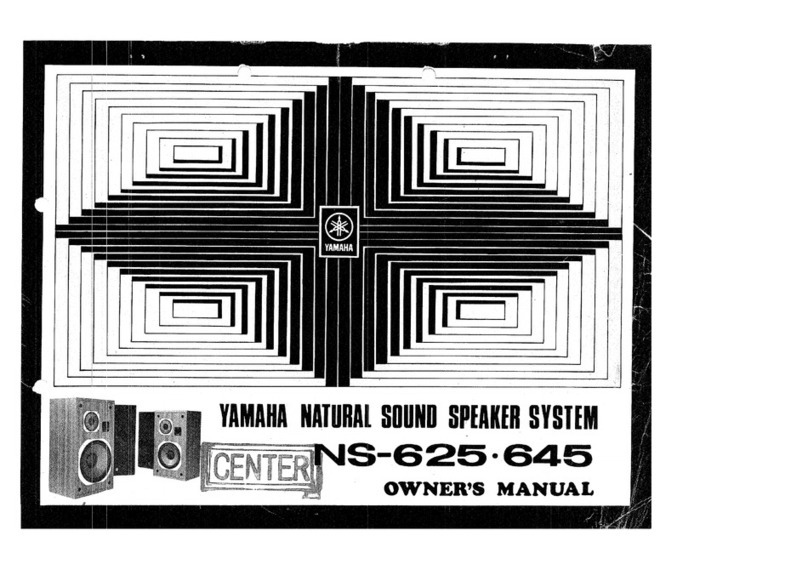 Yamaha NS-625 owner's manual