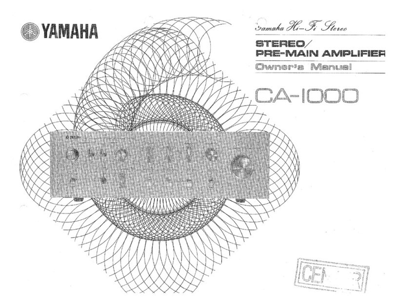 Yamaha CA-1000 owner's manual