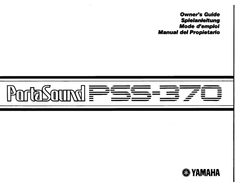 Yamaha PortaSound PSS-370 owner's guide