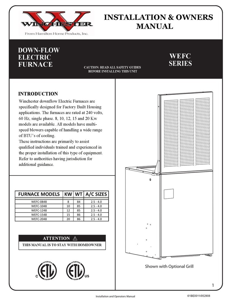 Winchester WEFC SERIES Installation & owner's manual