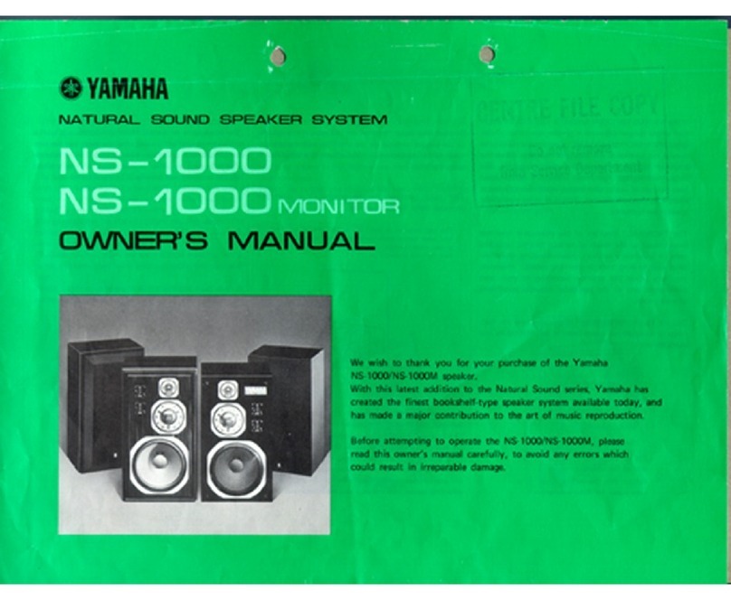 Yamaha NS-1000 owner's manual