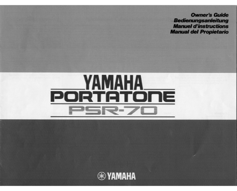 Yamaha PortaTone PSR-70 owner's guide