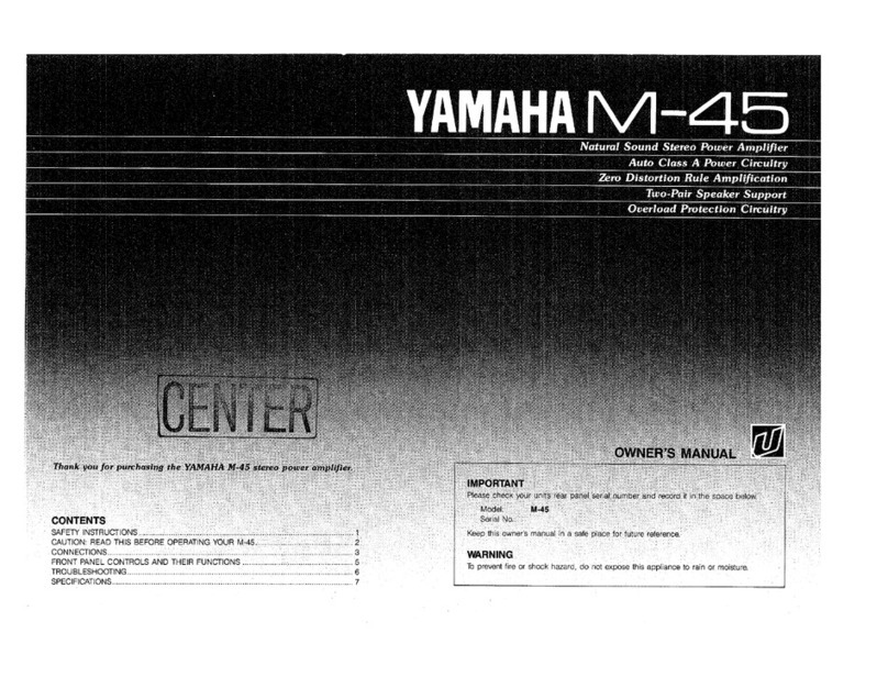 Yamaha M-45 User manual