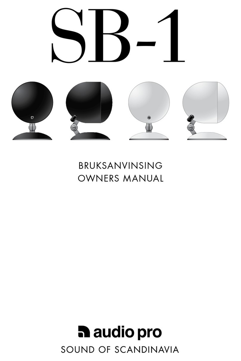Audio Pro SB-1 owner's manual