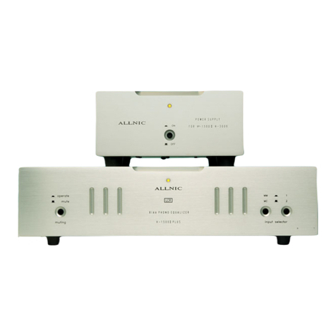 ALLNIC AUDIO H?1500 II PLUS PHONO STAGE owner's manual